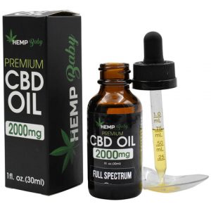 Hemp Baby Organic Hemp CBD Oil with 2000mg Full Spectrum Cannabidiol / 30ml Bottle