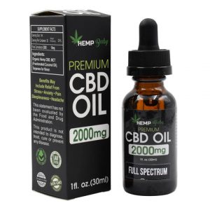 Hemp Baby Organic Hemp CBD Oil with 2000mg Full Spectrum Cannabidiol / 30ml Bottle