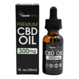 Hemp Baby Organic Hemp CBD Oil with 300mg Full Spectrum Cannabidiol / 30ml Bottle