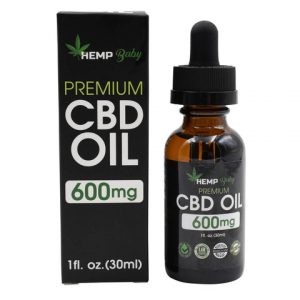 Hemp Baby Organic Hemp CBD Oil with 600mg Full Spectrum Cannabidiol per Bottle