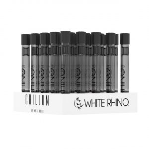White Rhino Black Chillum With Silicone Cap – 25CT Display