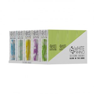 White Rhino Silicone Dugout Glow in the Dark – Assorted Colors 20CT Display