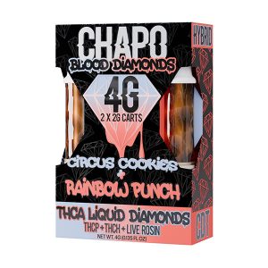 Chapo Blood Diamonds THC-A + THC-P + THC-H Live Rosin Duo Cartidge | 4G
